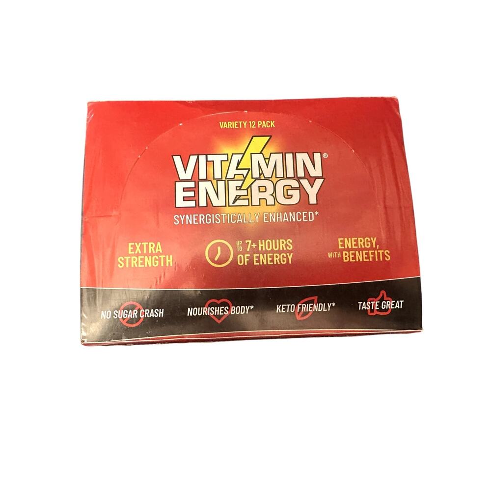 Vitamin Energy Fruit Punch Extra Strength Energy Shot 10 pk 260mg Caffeine New - Picture 2 of 4